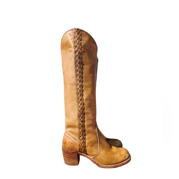 Frye Shoes - Frye Tan Leather Knee-High Boots